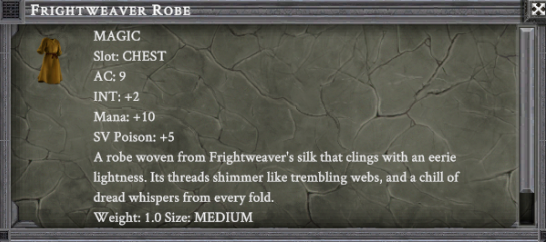 FRIGHTWEAVER ROBE item card